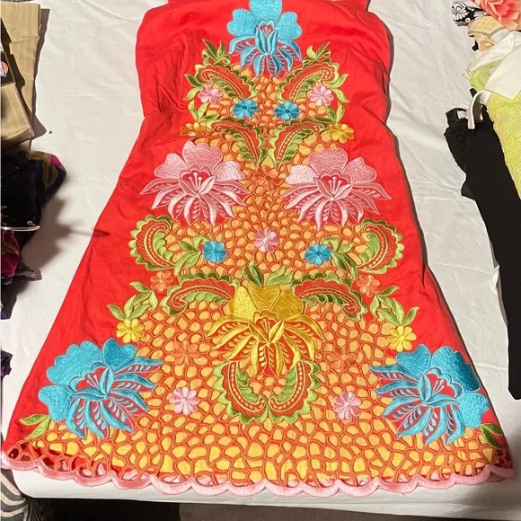 Lilly Pulitzer Jacqueline Fiesta Embroidered Shift Dress. SZ 0 - Picture 2 of 4